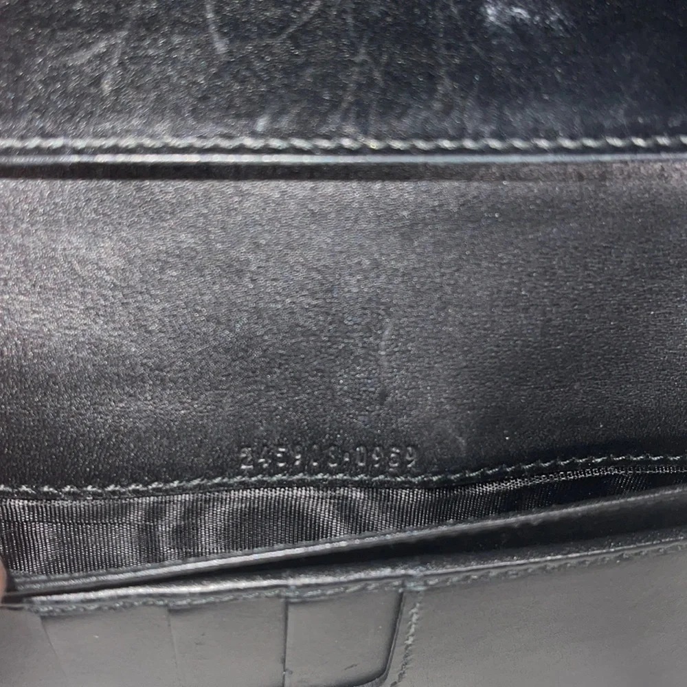 GUCCI VINTAGE CRYSTAL GUCCISSIMA GG INTERLOCKING PVC LEATHER LONG WALLET ITALY - Picture 13 of 17